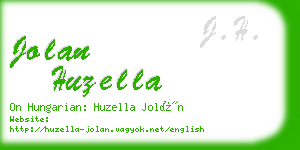 jolan huzella business card